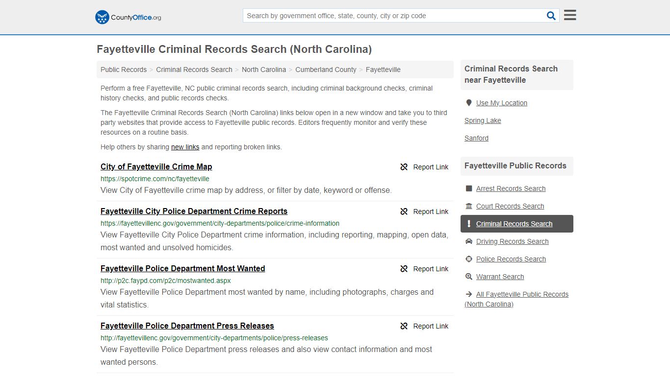 Criminal Records Search - Fayetteville, NC (Arrests, Jails & Most ...